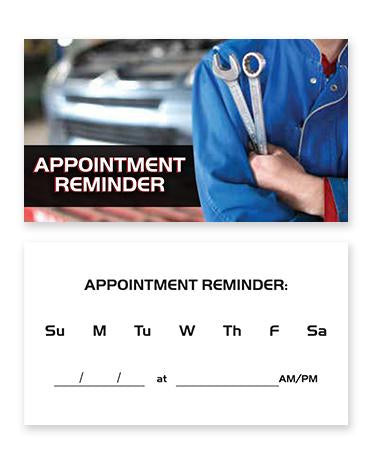 Auto Appointment Cards (wrenches)