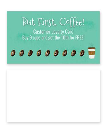 Coffee Loyalty Cards (Blue)