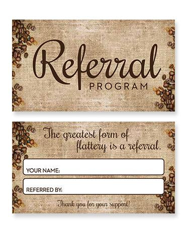Coffee Referral Cards