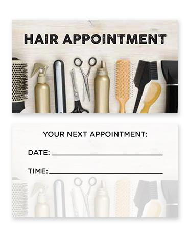 Hair Appointment Card (brushes)